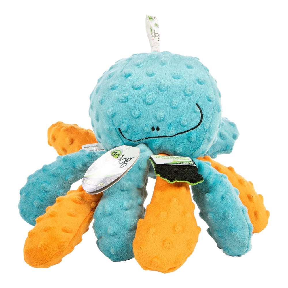 Godog Crazy Tugs Octopus Dog Toy Blue Large