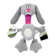 Godog Multi Tugs Rabbit Squeaky Dog Toy Grey Small for your Pet Dog with Pet Store X.