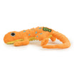 Godog Amphibianz Gecko Durable Plush Squeaker Dog Orange Large for your Pet Dog with Pet Store X.