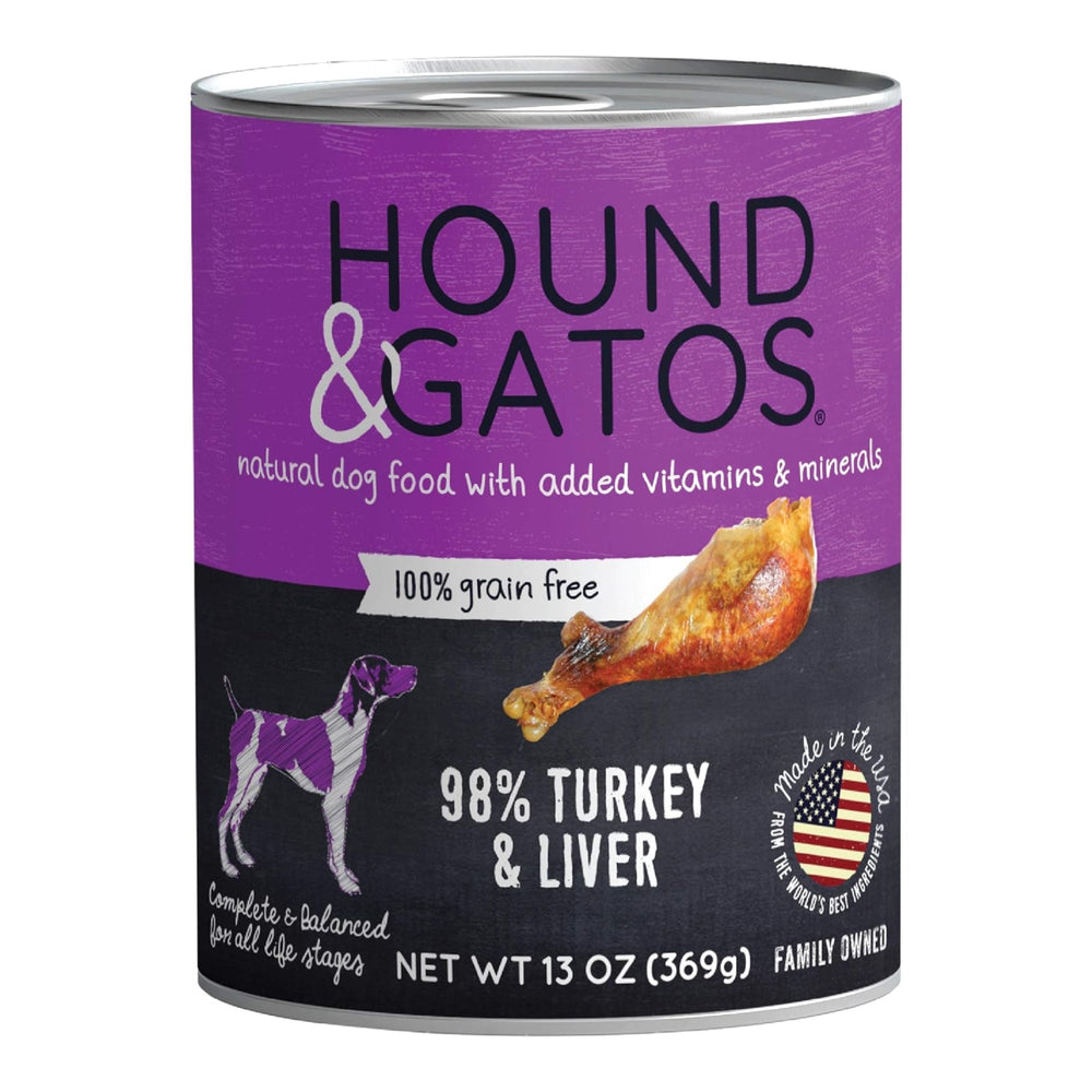 Hound And Gatos Dog Grain Free Turkey And Liver 13oz (Case of 12) for your Pet Dog with Pet Store X!