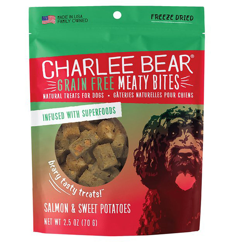 Charlee Bear Dog Meaty Bites Salmon & Sweet Potato 25oz for your Pet Dog with Pet Store X!