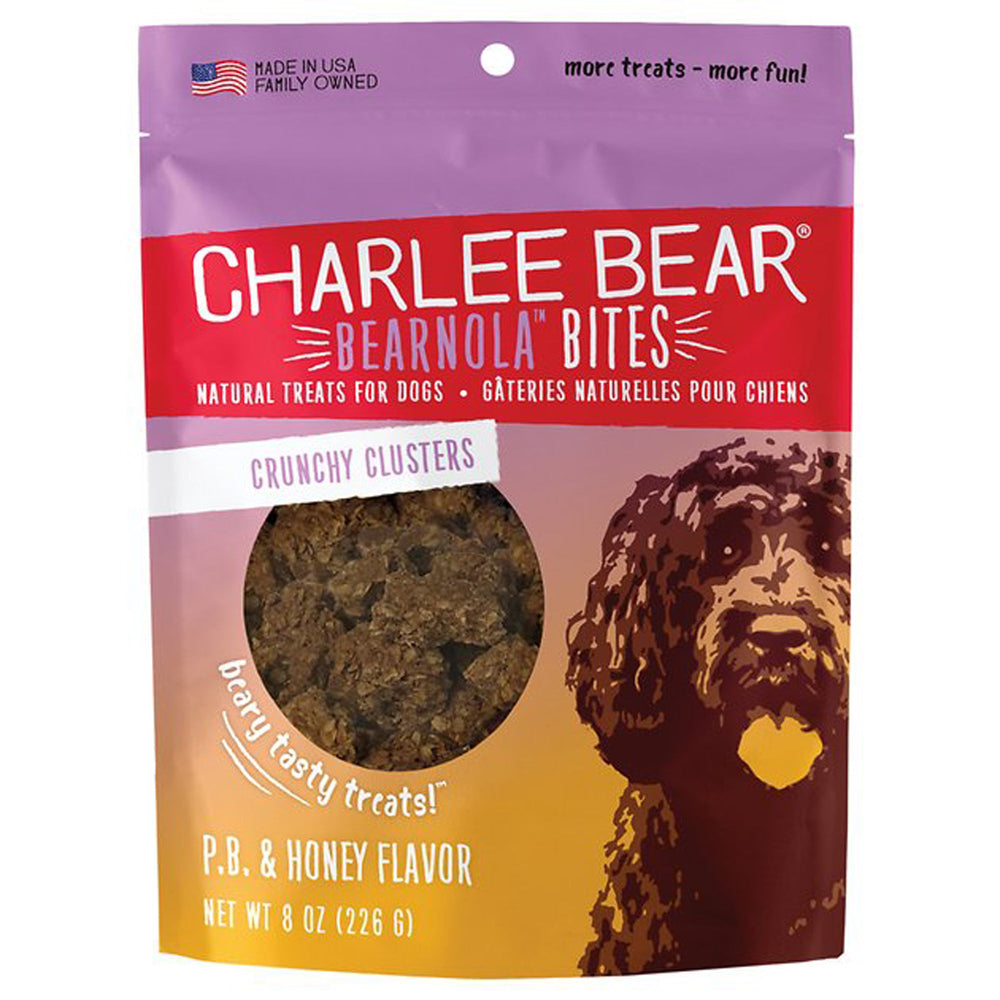 Charlee Bear Dog Bearnola Peanut Butter Honey 8oz for your Pet Dog with Pet Store X!