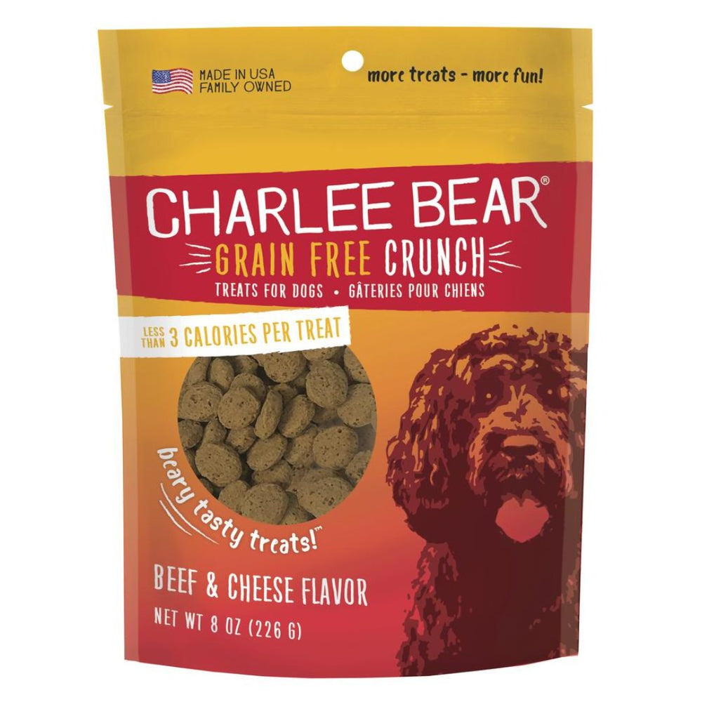 Charlee Bear Dog Crunch Grain Free Beef Liver & Cheese 8Oz