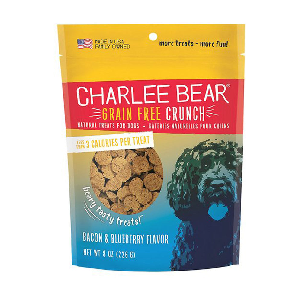 Charlee Bear Dog Crunch Grain Free Bacon And Blueberry 8oz for your Pet Dog with Pet Store X!