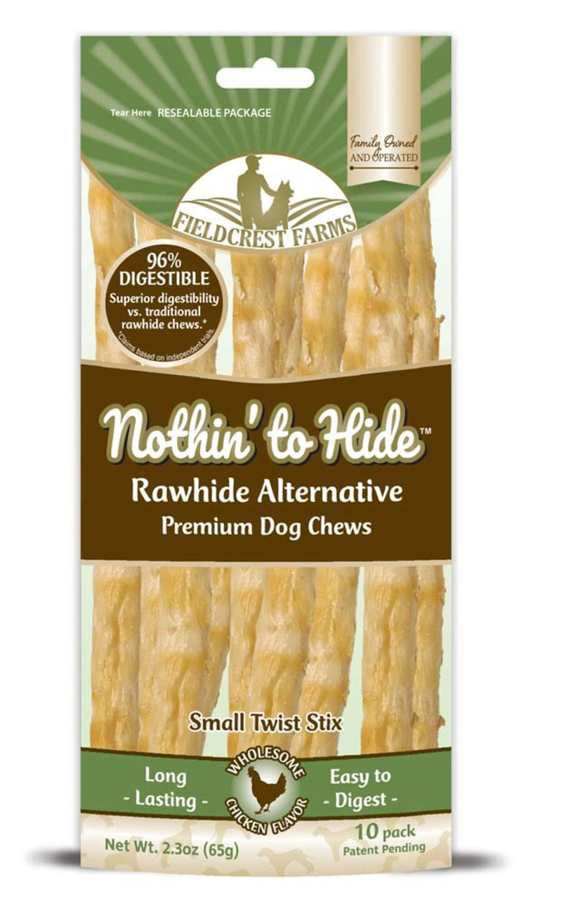 Fieldcrest Farms Nothin' To Hide Twist Stix Dog Treat Chicken 1ea/23 oz, 10 pk for your Pet Dog with Pet Store X!