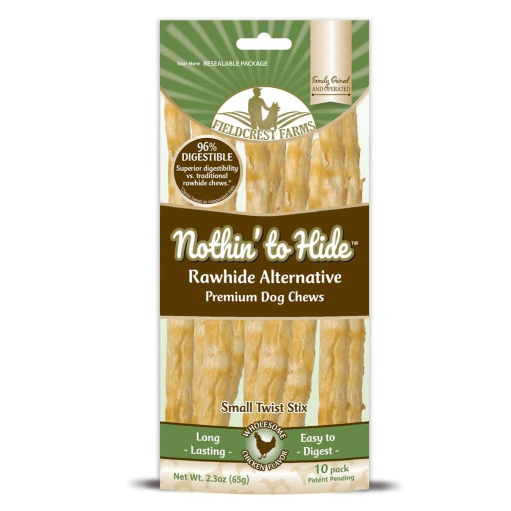 Fieldcrest Farms Nothin' To Hide Twist Stix Dog Treat Chicken 1ea/2.3 oz, 10 pk