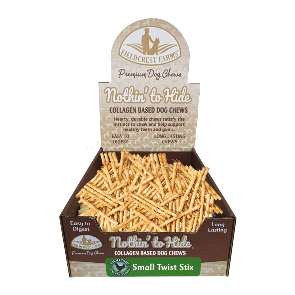 Fieldcrest Farms Nothin' To Hide Twist Stix Dog Treat Chicken, 1ea/100Ct Box