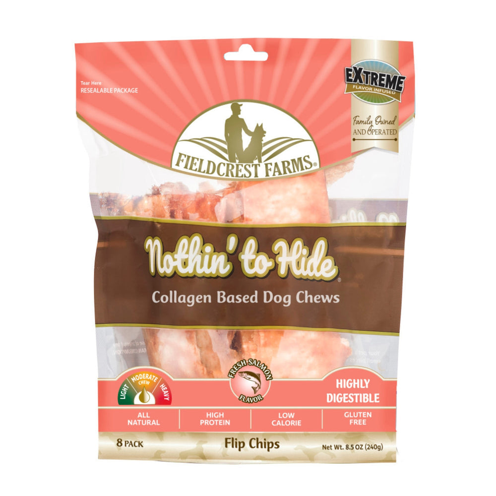 Fieldcrest Farms Nothin' To Hide Flip Chips Dog Treat Salmon, 1ea/8 pk for your Pet Dog with Pet Store X!