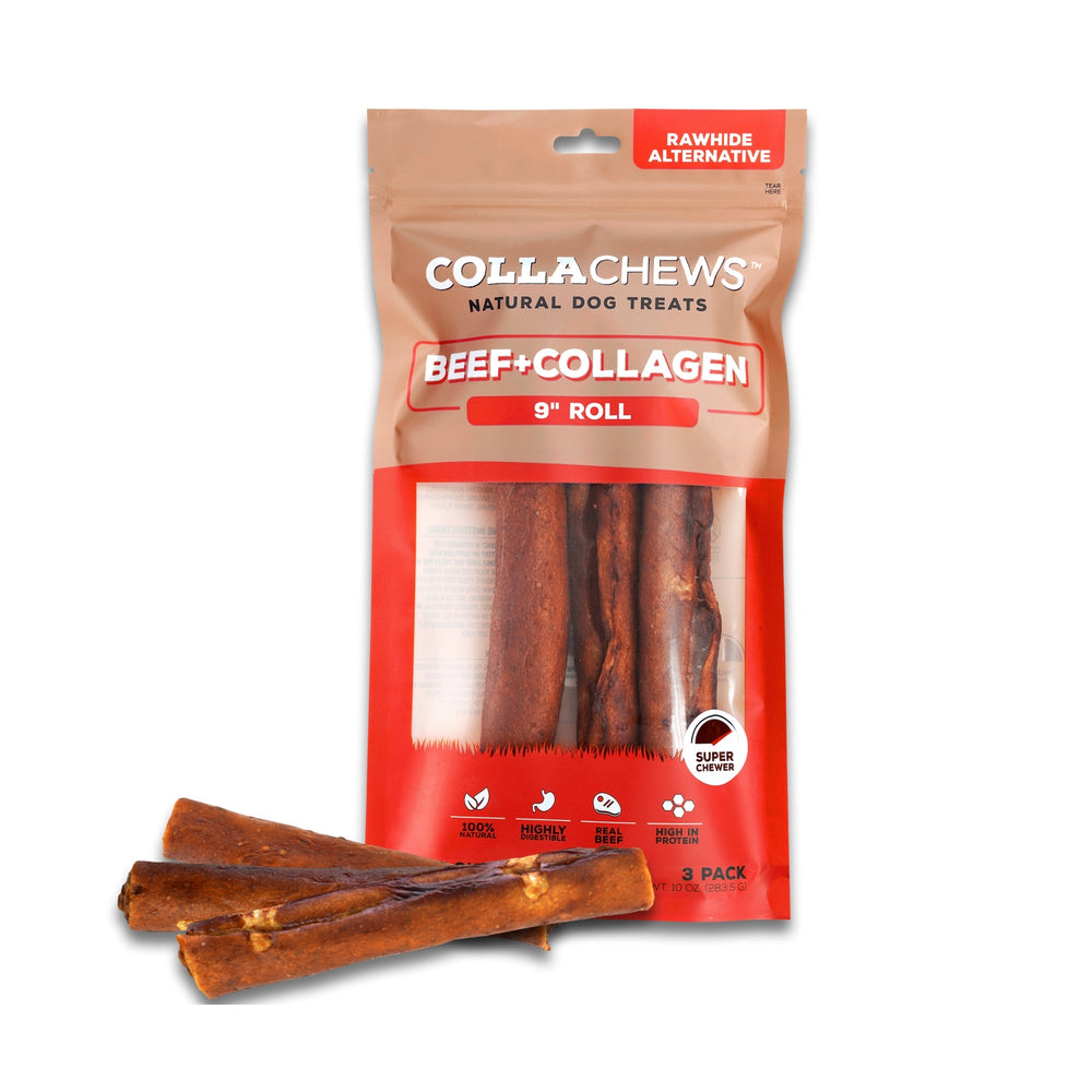 Collachews Collagen Roll Beef 9" 3Pk for your Pet Dog with Pet Store X!