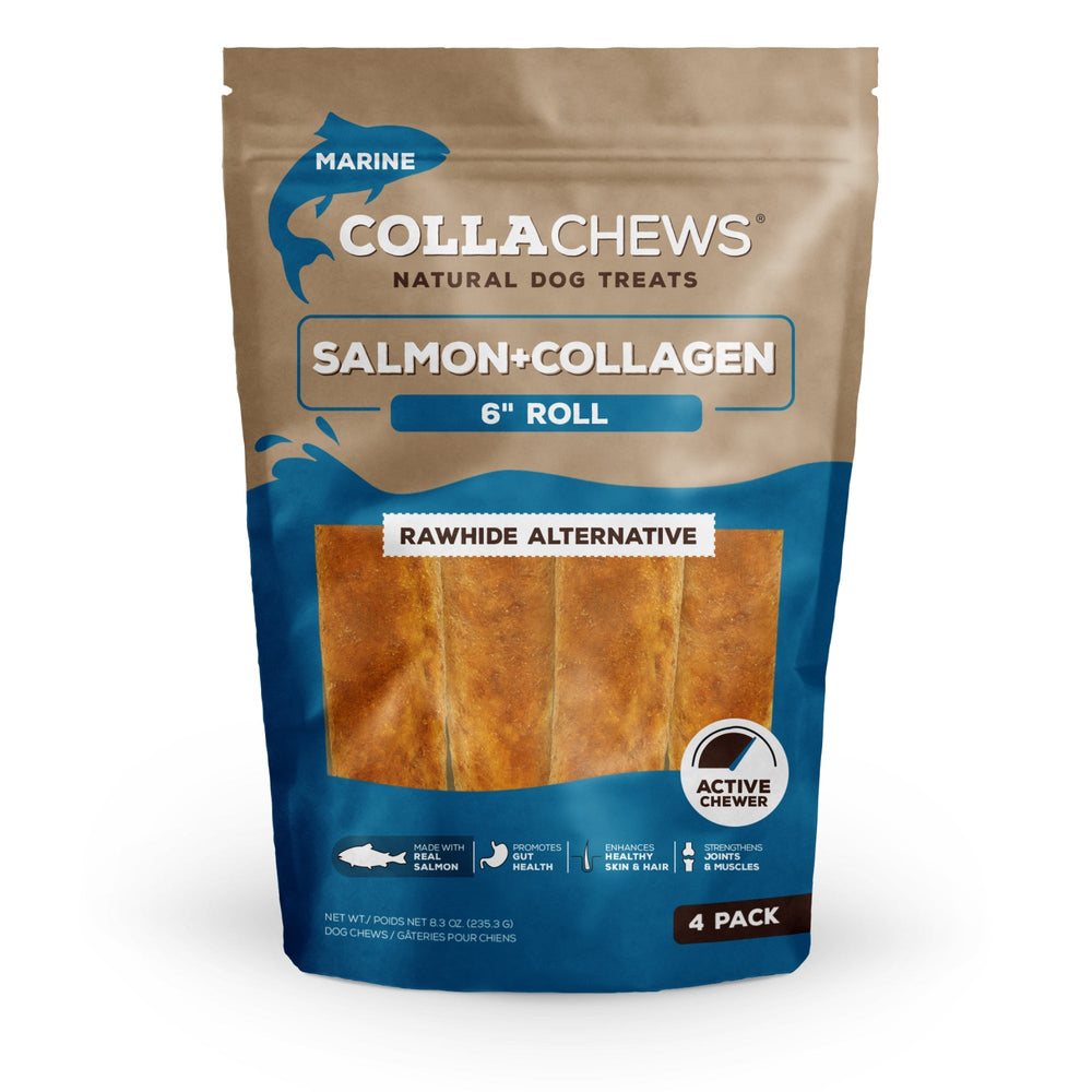 Collachews Collagen Roll Salmon 6in 4Pk for your Pet Dog with Pet Store X!