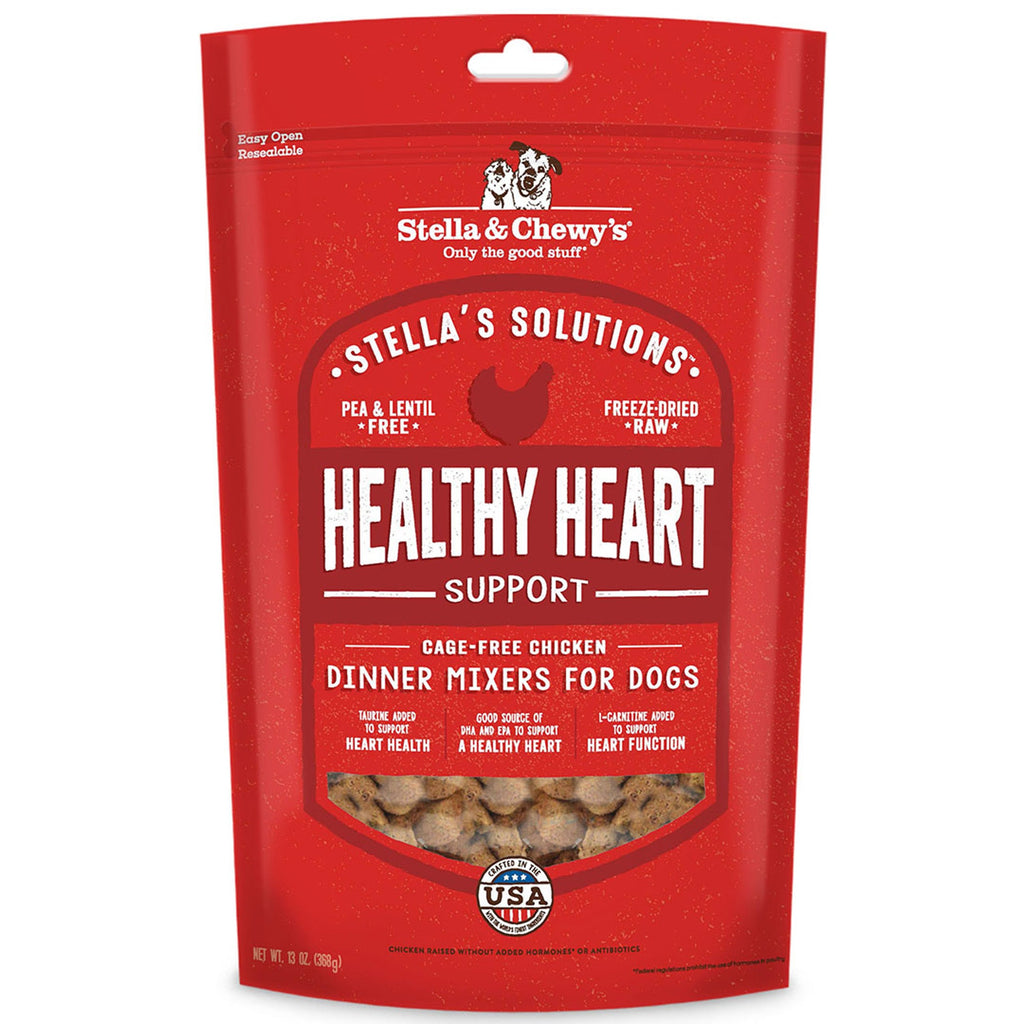 Stella And Chewys Dog Solutions Healthy Heart Support Freeze-Dried Chicken 13oz for your Pet Dog with Pet Store X!