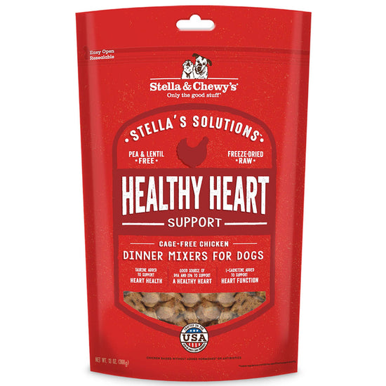 Stella And Chewys Dog Solutions Healthy Heart Support Freeze-Dried Chicken 13oz for your Pet Dog with Pet Store X!