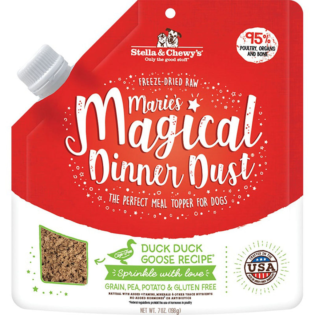 Stella and Chewys Dog Freeze-Dried Marie Magical Dinner Dust Duck 7oz.