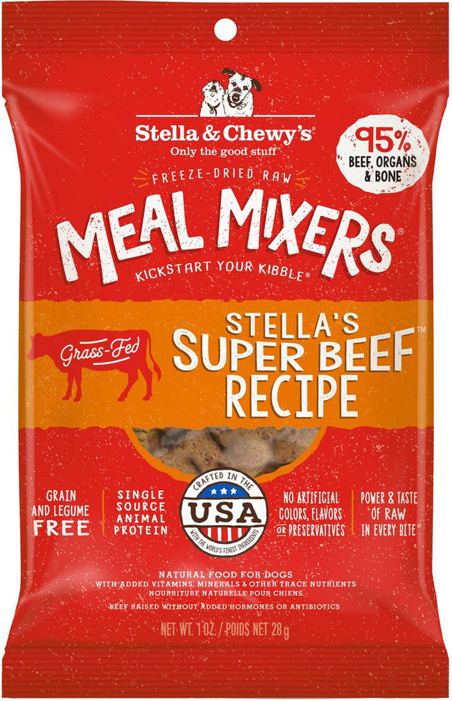 Stella And Chewys Dog Freeze-Dried Meal Mixer Stellas Beef 1oz. (Case Of 8)