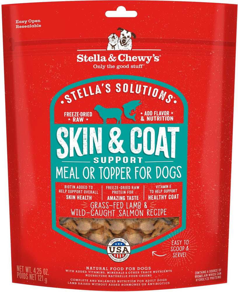 Stella And Chewys Dog Solutions Skin And Coat Support Lamb And Salmon 4.25oz.