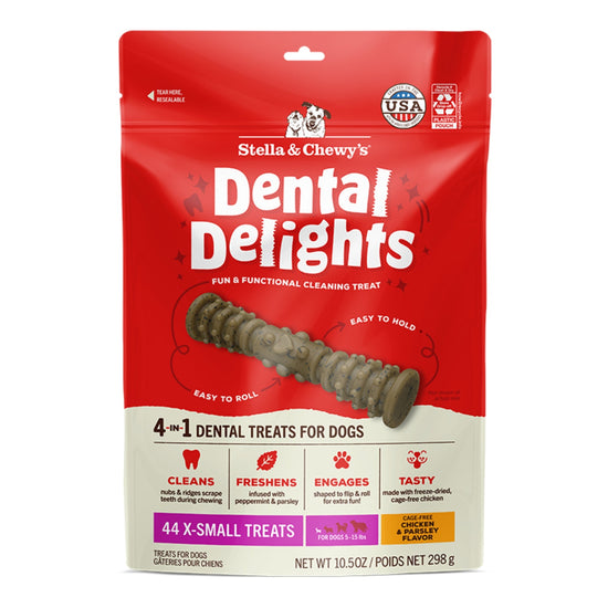 Stella & Chewy's Dog Dental Delights Xsmall 44 Pack for your Pet Dog with Pet Store X!