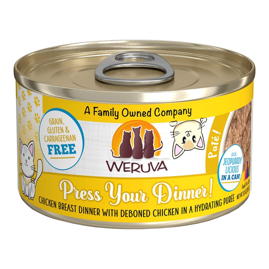 Weruva Cat Pate Press Your Lunch! Chicken Dinner 3oz. (Case of 12)