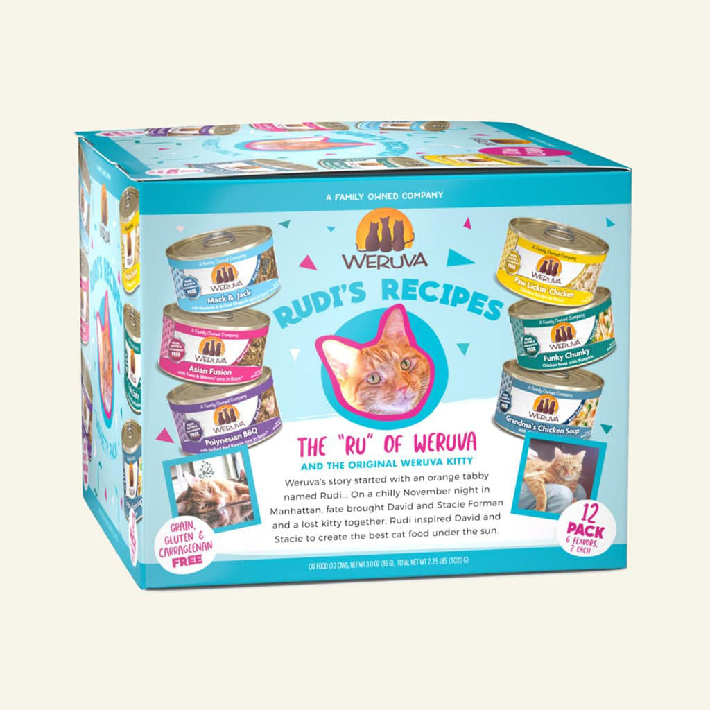 Weruva Cat Rudis Recipes Variety Pack 3oz (Case of 12) for your Pet Cat with Pet Store X!