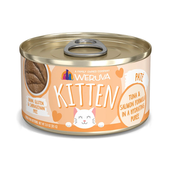 Weruva Cat Kitten Puree Tuna Salmon 3oz (Case of 12) for your Pet Cat with Pet Store X!