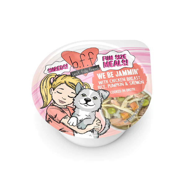 Bff Dog We Be Jammin' Chicken, Rice, Pumpkin & Salmon Cup 27oz (Case of 12) for your Pet Dog with Pet Store X!