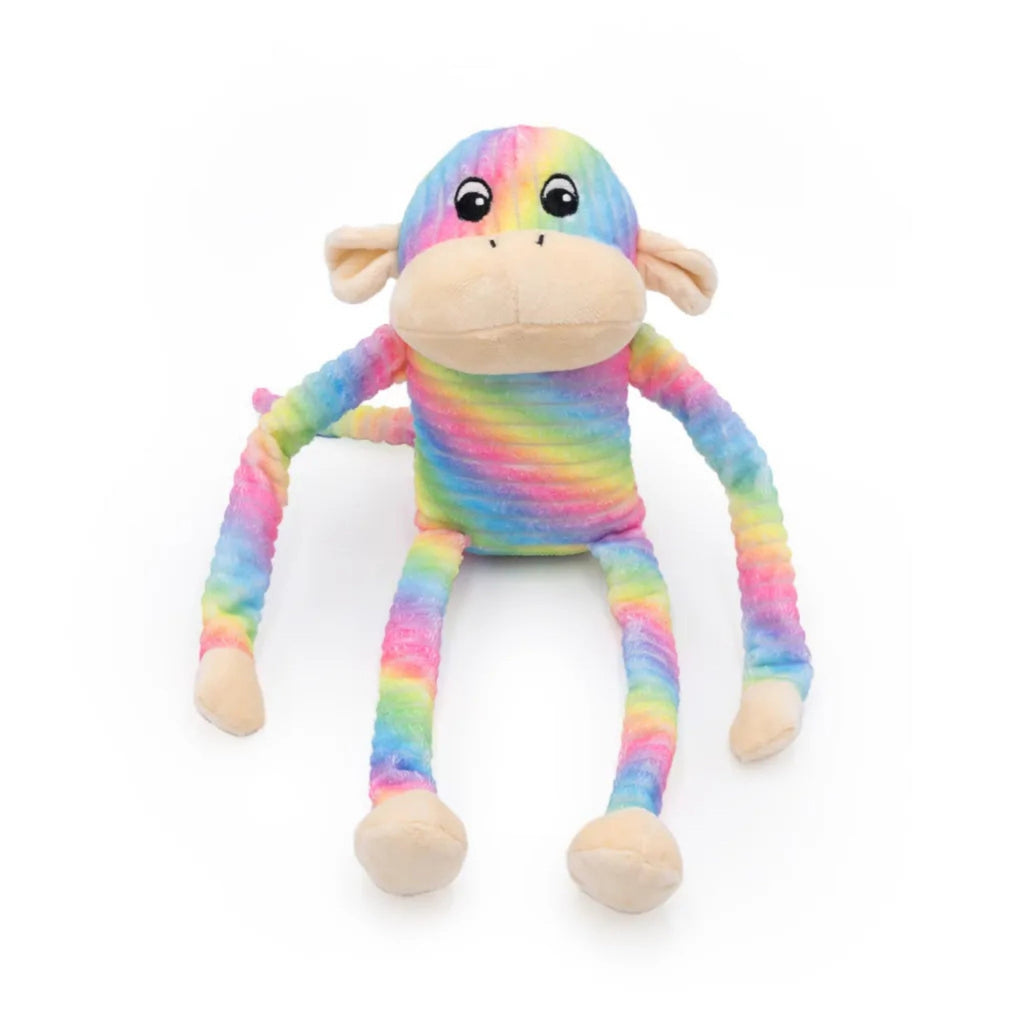 Zippypaws Spencer The Crinkle Monkey Rainbow Large