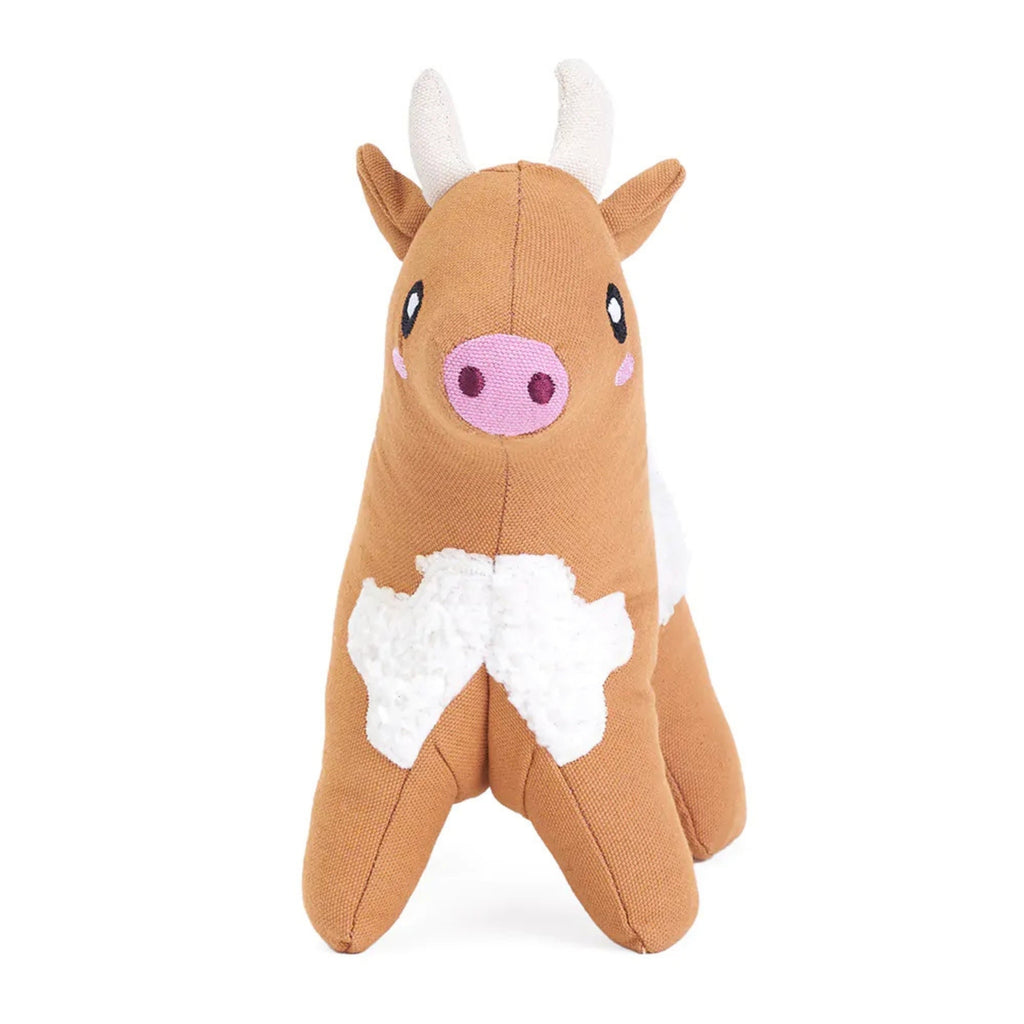 Zippypaws Ecozippy Cotton Cuddler Cow Brown