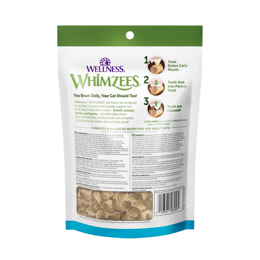 Whimzees Cat Dental Treat Chicken Tuna 4.5Oz