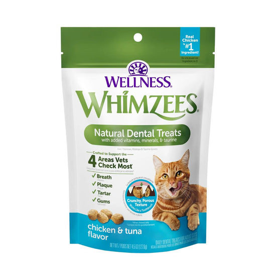 Whimzees Cat Dental Treat Chicken Tuna 45Oz for your Pet Cat with Pet Store X!