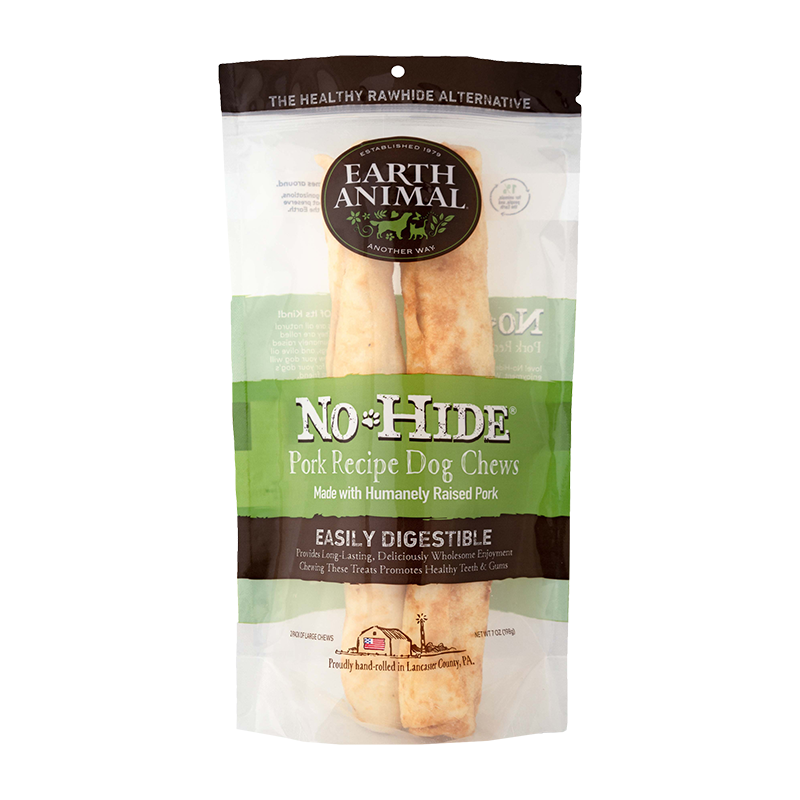 Earth Animal No-Hide Pork 11" 2Pack for your Pet Dog with Pet Store X!