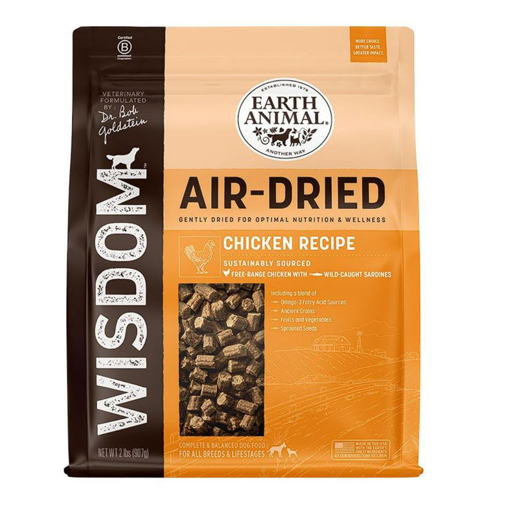 Earth Animal Dog Wisdom Air-Dried Chicken 2Lb