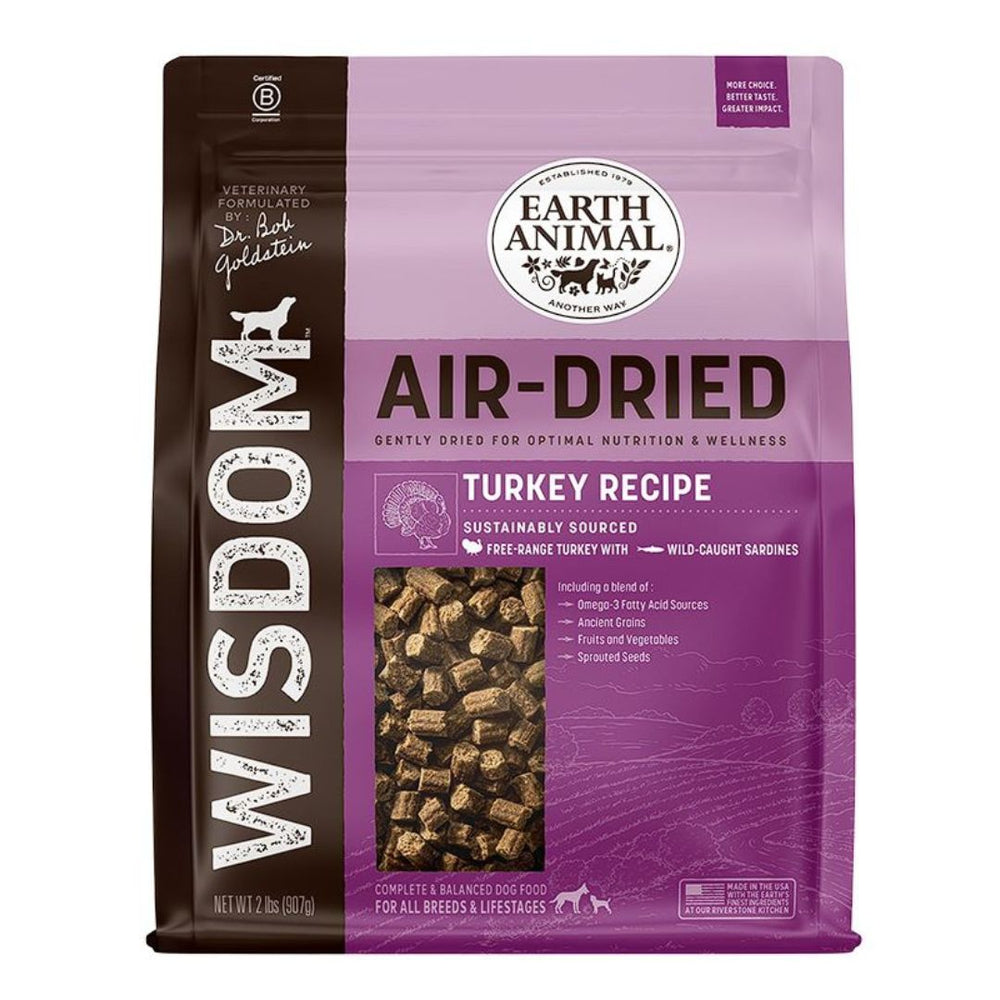 Earth Animal Dog Wisdom Air-Dried Turkey 2 Lb for your Pet Dog with Pet Store X!