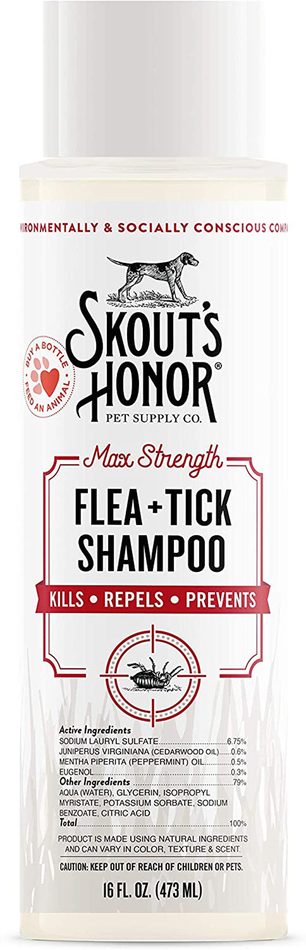 Skouts Honor Dog Shampoo Flea And Tick 16oz for your Pet Dog with Pet Store X.