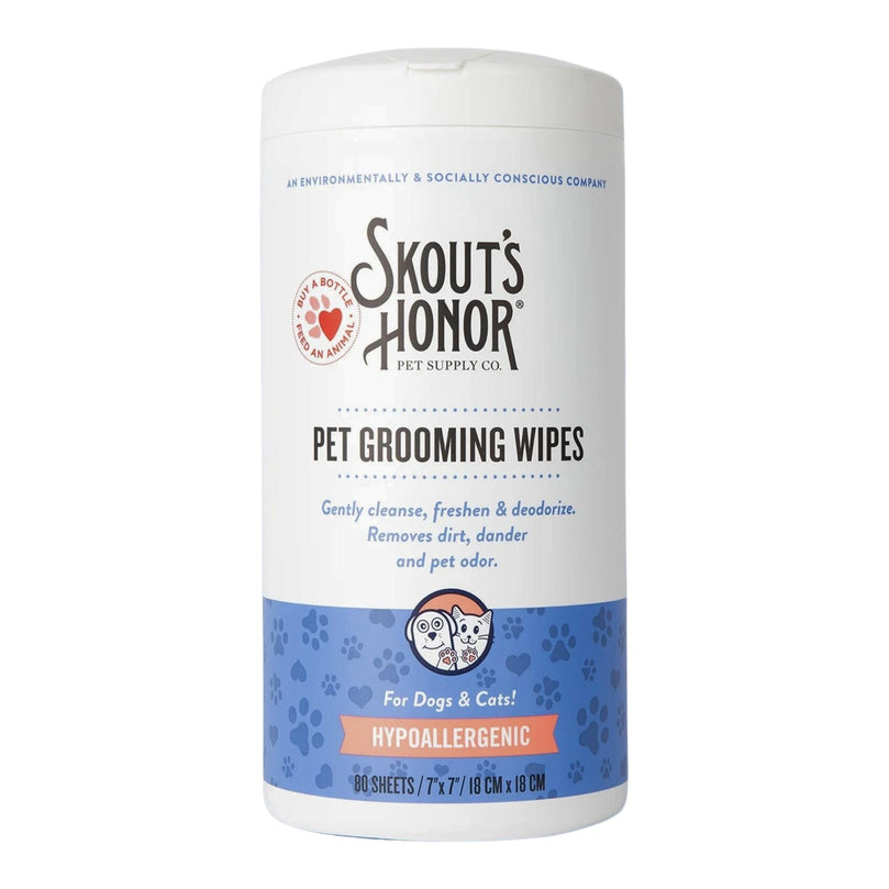 Skouts Honor Dog & Cat Pet Grooming Wipes 80 Count for your Pet Dog with Pet Store X.