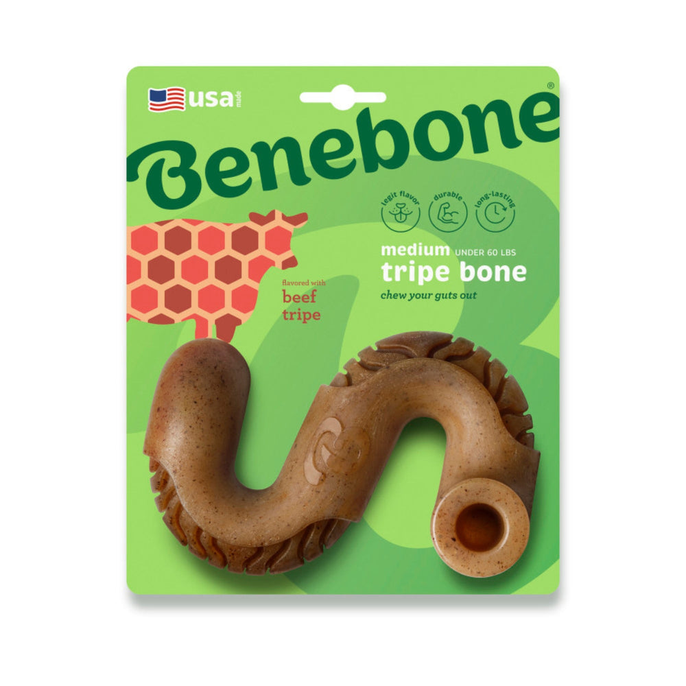 Benebone Tripe Bone Durable Dog Chew Toy Beef Tripe, 1ea/MD for your Pet Dog with Pet Store X.