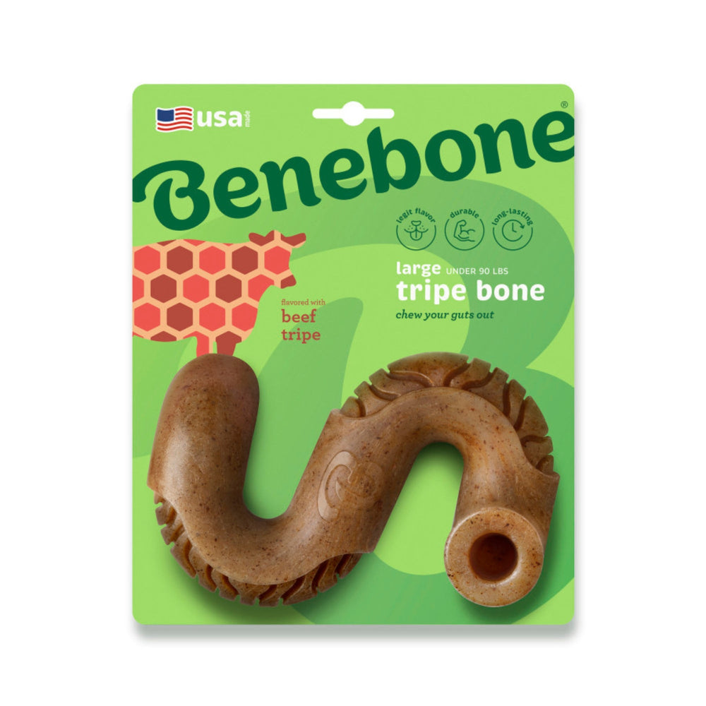 Benebone Tripe Bone Durable Dog Chew Toy Beef Tripe, 1ea/LG for your Pet Dog with Pet Store X.