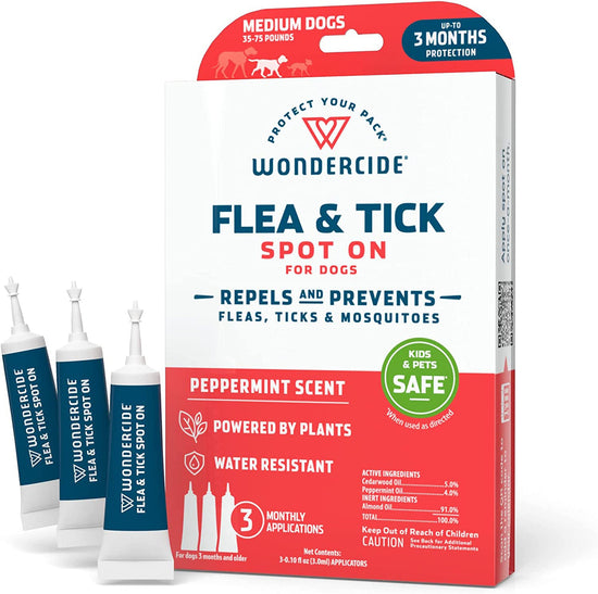 Wondercide Flea And Tick Spot On For Dogs-Medium-Peppermint for your Pet Dog with Pet Store X.