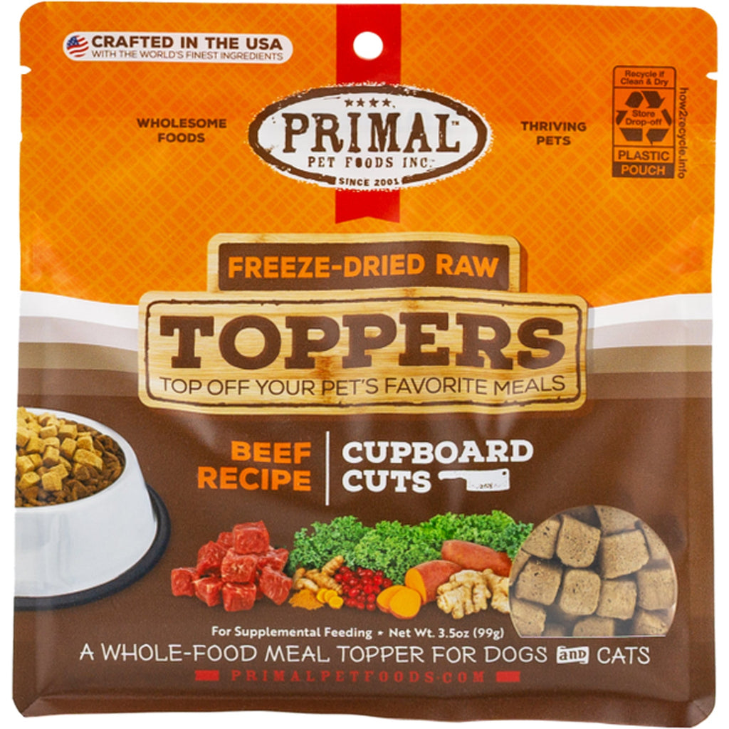 Primal Freeze Dried Cupboard Cuts Toppers Beef 3.5 oz.