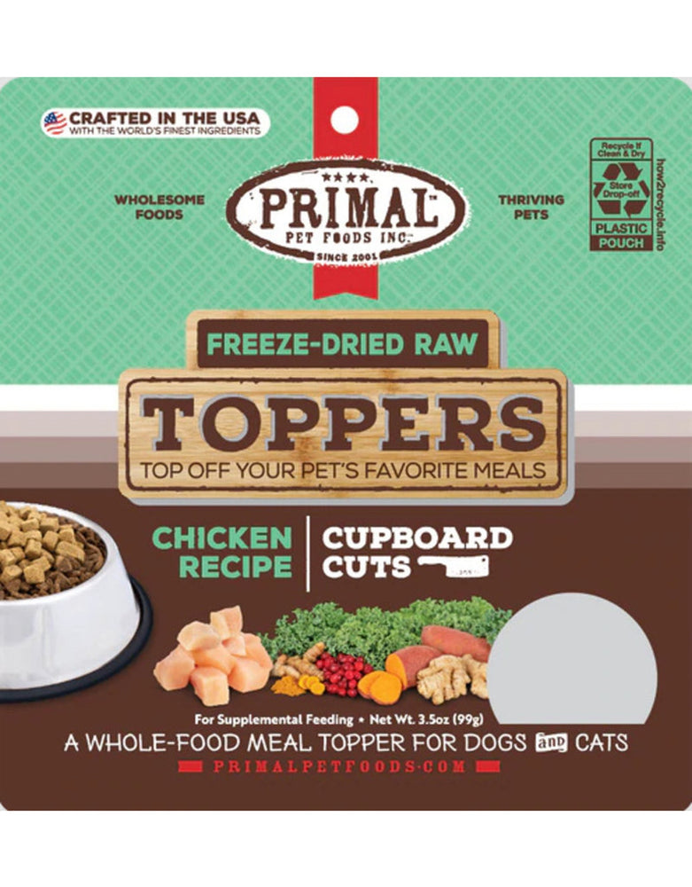 Primal Freeze Dried Cupboard Cuts Toppers Chicken 3.5 oz.