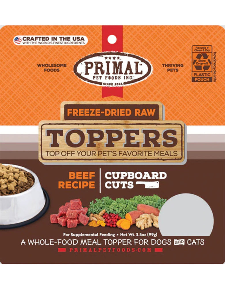 Primal Freeze Dried Cupboard Cuts Toppers Beef 18 oz for your Pet Dog with Pet Store X!