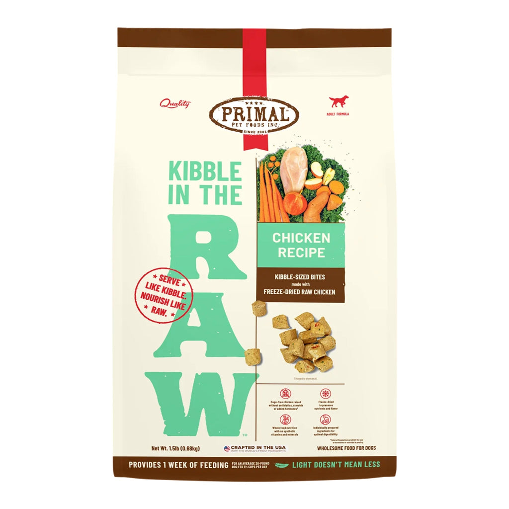 Primal Dog Freeze-Dried Kibble In The Raw Chicken 1.5Lb