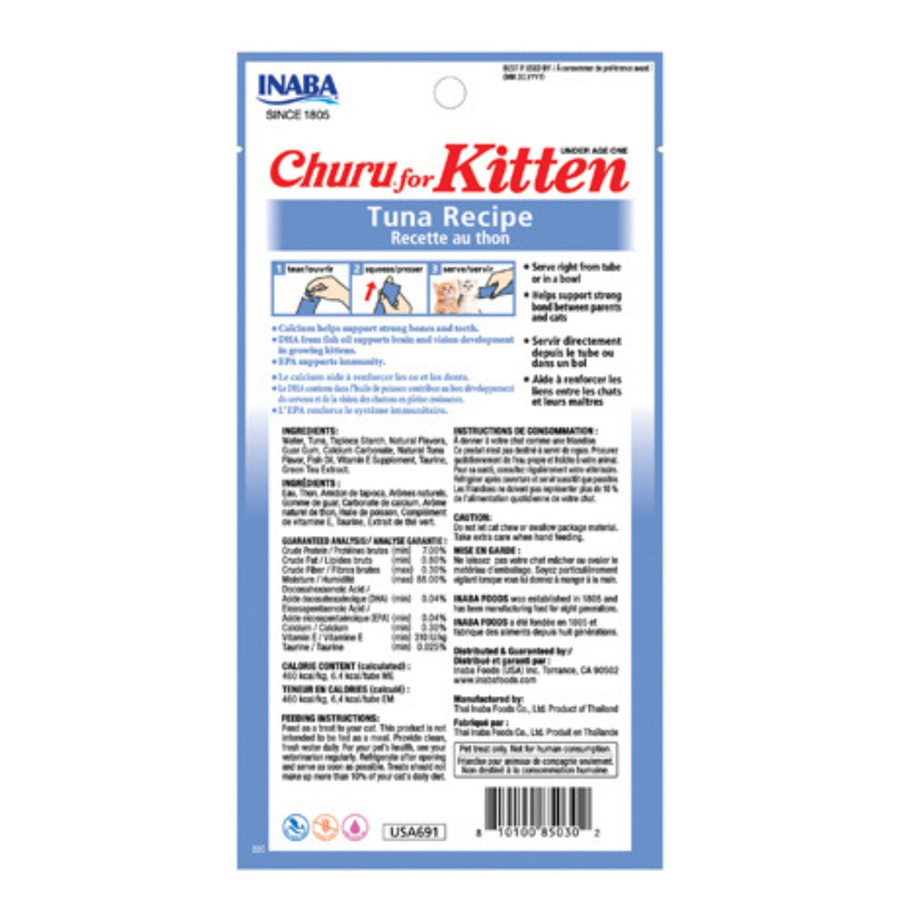 Inaba Churu Kitten Recipe Tuna 2oz. (Case of 6)