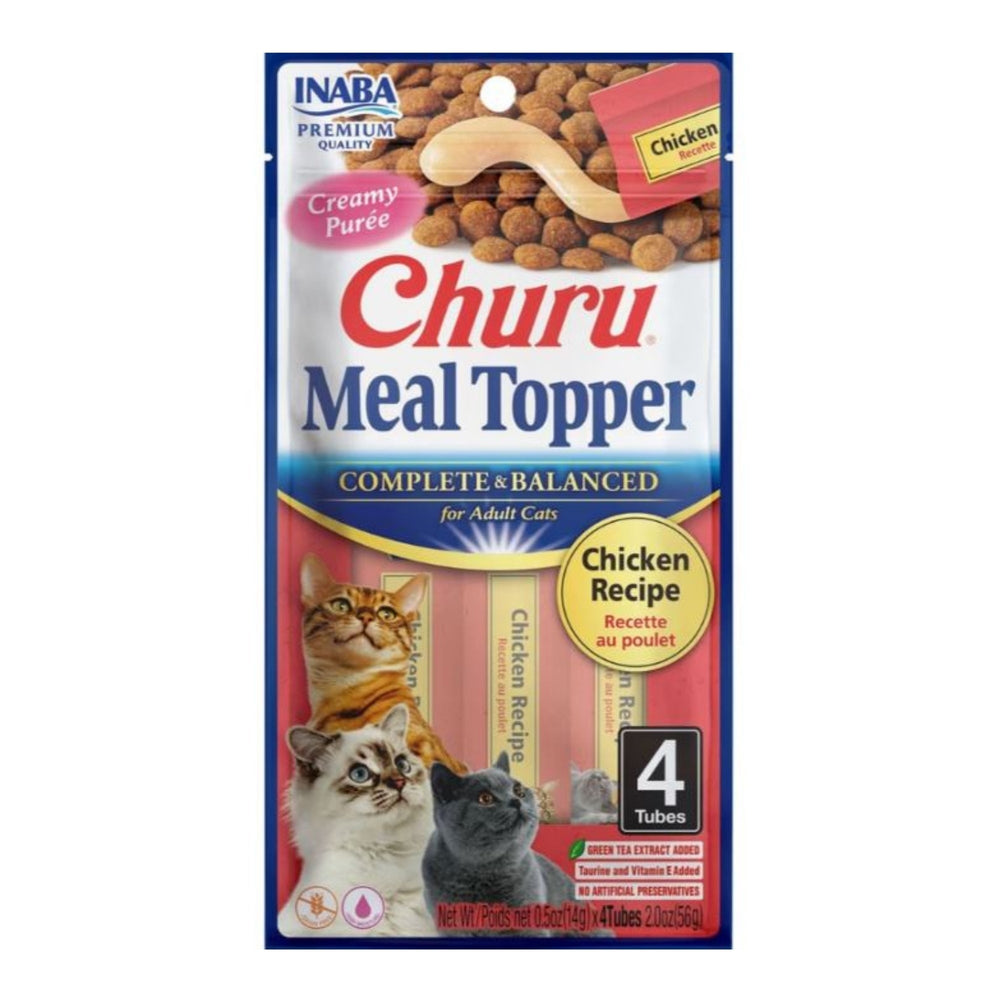 Inaba Churu Complete & Balanced Topper For Cats Chicken 2oz.-4 Pk (Case of 6)