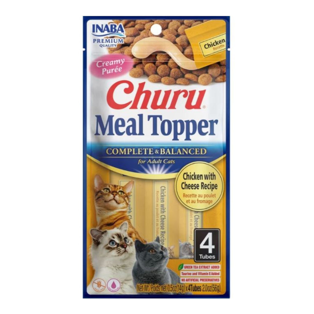 Inaba Churu Complete & Balanced Topper For Cats Chicken/Cheese 2oz.-4 Pk (Case of 6)