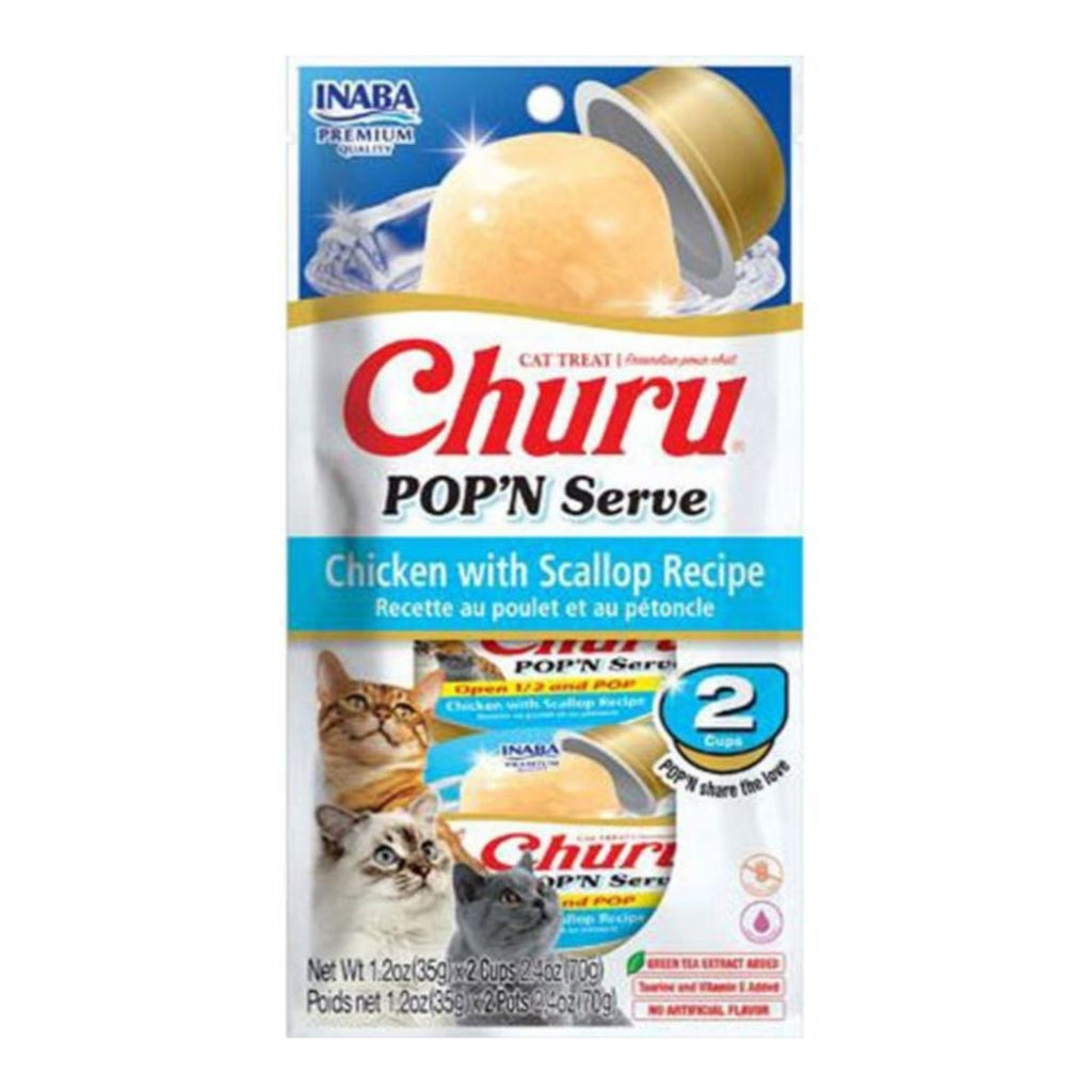 Inaba Churu Pop'N Serve Cat Treat Chicken 2.46oz. (Case of 4)