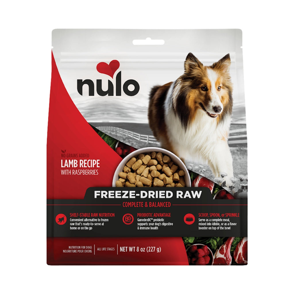 Nulo Dog Freeze-Dried Raw Grain Free Lamb & Raspberries 8oz for your Pet Dog with Pet Store X!