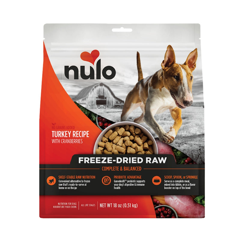 Nulo Dog Freeze-Dried Raw Grain Free Turkey & Cranberries 18oz for your Pet Dog with Pet Store X!