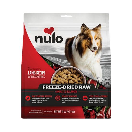 Nulo Dog Freeze-Dried Raw Grain Free Lamb & Raspberries 18oz for your Pet Dog with Pet Store X!