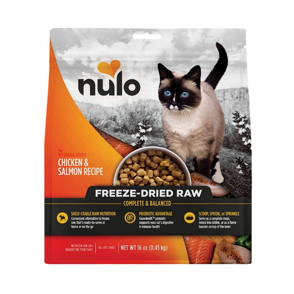 Nulo Cat Freeze-Dried Raw Grain Free Chicken & Salmon 16oz.