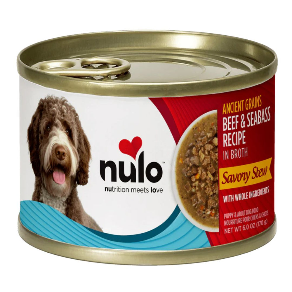 Nulo Dog Ancient Grains Stew Beef And Seabass 6Oz