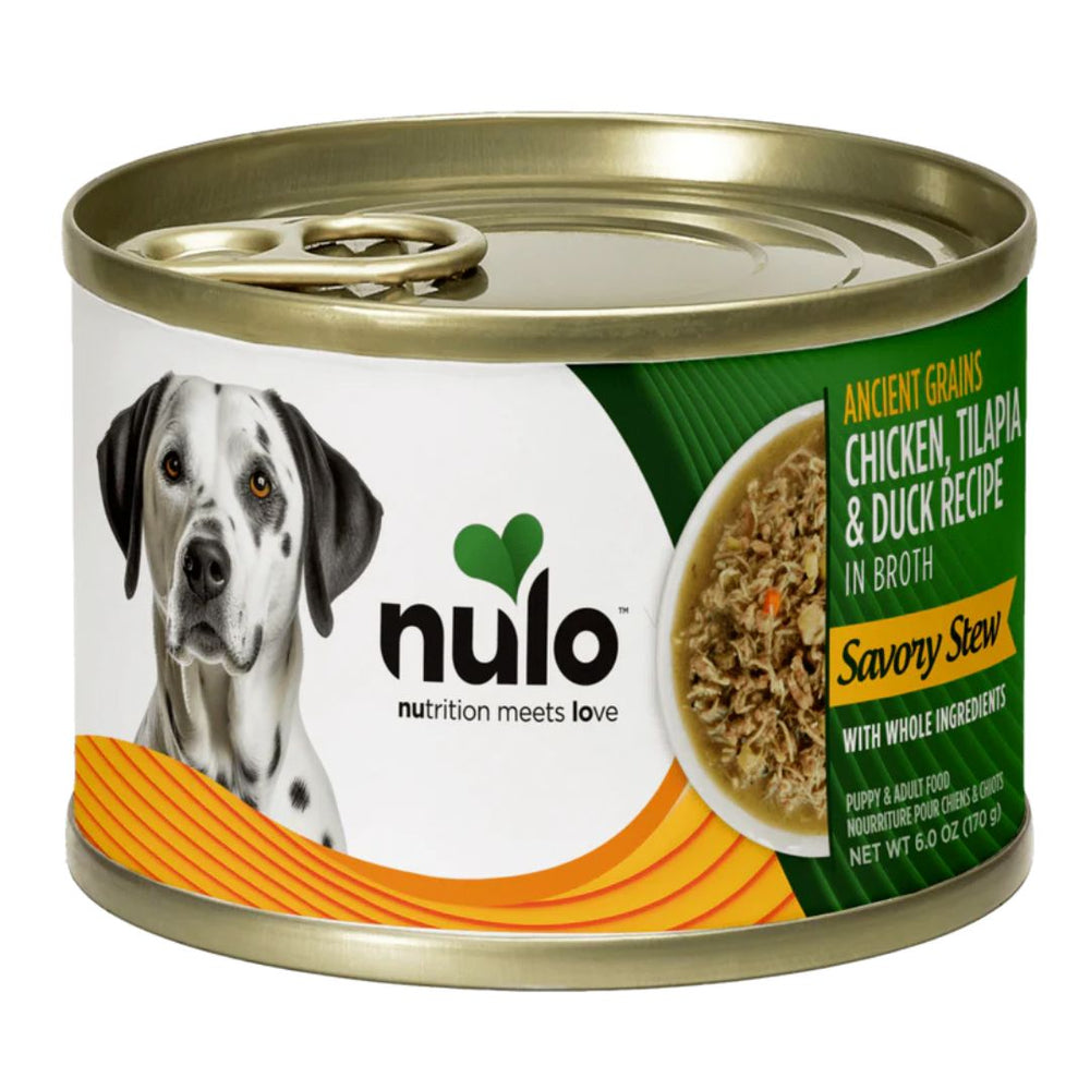 Nulo Dog Ancient Grains Stew Tilapia, Chicken And Duck 6Oz